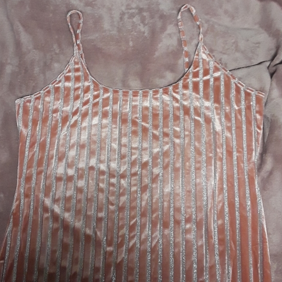 Pink and sliver stripe dress - Picture 4 of 8